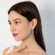 Feather Charm Hexagon 925 Stud Earrings Feather Charm Hexagon 925 Stud Earrings