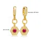 Ruby Hexagon Shape Dangle Earrings Turkish Wholesale 925 Sterling Silver For Woman Jewelry Ruby Hexagon Shape Dangle Earrings Turkish Wholesale 925 Sterling Silver For Woman Jewelry