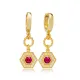 Ruby Hexagon Shape Dangle Earrings Turkish Wholesale 925 Sterling Silver For Woman Jewelry Ruby Hexagon Shape Dangle Earrings Turkish Wholesale 925 Sterling Silver For Woman Jewelry