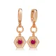 Ruby Hexagon Shape Dangle Earrings Turkish Wholesale 925 Sterling Silver For Woman Jewelry Ruby Hexagon Shape Dangle Earrings Turkish Wholesale 925 Sterling Silver For Woman Jewelry