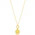 Citrine Hexagon Hollow Chain Sterling Silver Necklace