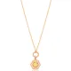 Citrine Hexagon Hollow Chain Sterling Silver Necklace Citrine Hexagon Hollow Chain Sterling Silver Necklace