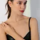 Stylish Ruby Hexagon Hollow Chain 925 Silver Necklace Stylish Ruby Hexagon Hollow Chain 925 Silver Necklace