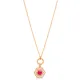 Stylish Ruby Hexagon Hollow Chain 925 Silver Necklace Stylish Ruby Hexagon Hollow Chain 925 Silver Necklace