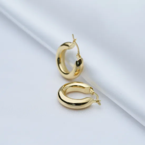Large Thick Leverback 21mm 925 Sterling Silver Earrings