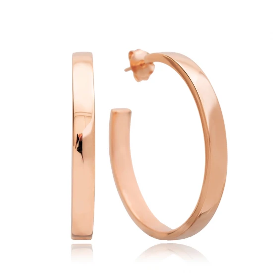 High Quality 40mm 925 Sterling Silver Earrings