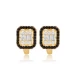 Square Black And White Latch Back 925 Silver Earrings Square Black And White Latch Back 925 Silver Earrings