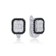 Square Black And White Latch Back 925 Silver Earrings Square Black And White Latch Back 925 Silver Earrings