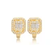 Square Latch Back 925 Sterling Silver Earrings Square Latch Back 925 Sterling Silver Earrings