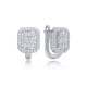 Square Latch Back 925 Sterling Silver Earrings Square Latch Back 925 Sterling Silver Earrings