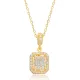 Rectangle Mix Cut CZ 925 Sterling Silver Necklace