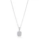 Rectangle Mix Cut CZ 925 Sterling Silver Necklace