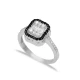 Chic Square Geometric Shape Cluster 925 Silver Ring | 925 Sterling Silver Wholesale | Sade Silver Chic Square Geometric Shape Cluster 925 Silver Ring - Sade 925 Silver Jewelry