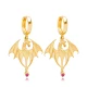 Interesting Dragon Ruby Dangle Animal Silver Earrings | 925 Sterling Silver Wholesale | Sade Silver Interesting Dragon Ruby Dangle Animal Silver Earrings - Sade 925 Silver Jewelry