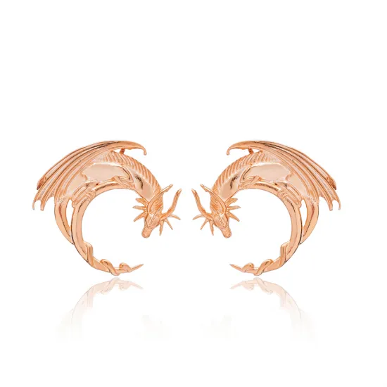 Plain Dragon 925 Sterling Silver Earrings Plain Dragon 925 Sterling Silver Earrings