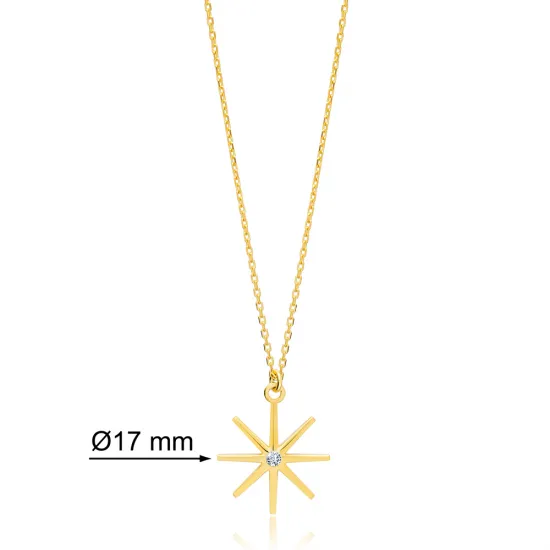 Tiny Star Shape For Ladies 925 Sterling Silver Necklace Tiny Star Shape For Ladies 925 Sterling Silver Necklace