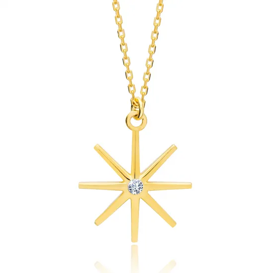 Tiny Star Shape For Ladies 925 Sterling Silver Necklace Tiny Star Shape For Ladies 925 Sterling Silver Necklace