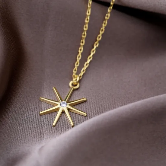 Tiny Star Shape For Ladies 925 Sterling Silver Necklace Tiny Star Shape For Ladies 925 Sterling Silver Necklace