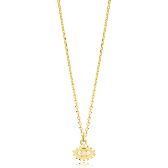 White Evil Eye 925 Sterling Silver Necklace White Evil Eye 925 Sterling Silver Necklace