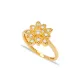Flower CZ 7 Size Cluster 925 Sterling Silver Ring