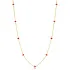Red Beaded Enamel Chain 925 Sterling Silver Necklace