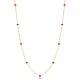 Red Beaded Enamel Chain 925 Sterling Silver Necklace Red Beaded Enamel Chain 925 Sterling Silver Necklace