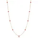 Red Beaded Enamel Chain 925 Sterling Silver Necklace Red Beaded Enamel Chain 925 Sterling Silver Necklace