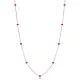 Red Beaded Enamel Chain 925 Sterling Silver Necklace Red Beaded Enamel Chain 925 Sterling Silver Necklace