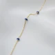 Dark Blue Enamel Beaded Chain Sterling Silver Anklet | 925 Sterling Silver Wholesale | Sade Silver Dark Blue Enamel Beaded Chain Sterling Silver Anklet - Sade 925 Silver Jewelry