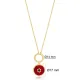 Enamel Round Red Hollow Collapsible 925 Silver Necklace Enamel Round Red Hollow Collapsible 925 Silver Necklace