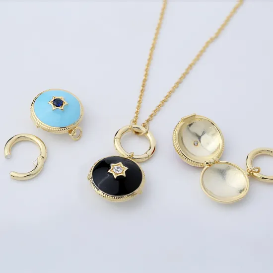 Enamel Round Red Hollow Collapsible 925 Silver Necklace Enamel Round Red Hollow Collapsible 925 Silver Necklace