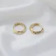 Multicolor Faceted Hoop CZ 925 Sterling Silver Earrings