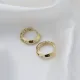 Multicolor Faceted Hoop CZ 925 Sterling Silver Earrings