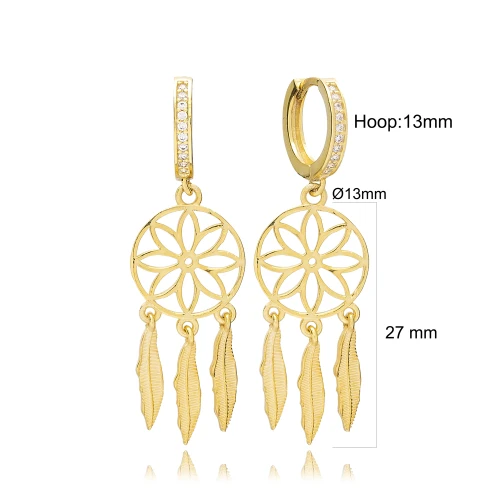 Dream Catcher 925 Sterling Silver Earrings