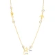 Clear Three Girl CZ 925 Sterling Silver Necklace