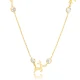 Clear Three Girl CZ 925 Sterling Silver Necklace