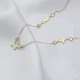 Clear Three Girl CZ 925 Sterling Silver Necklace