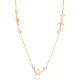 Clear Three Girl CZ 925 Sterling Silver Necklace