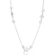 Clear Three Girl CZ 925 Sterling Silver Necklace