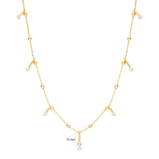 Shiny CZ Ball Chain Best Selling 925 Silver Necklace Shiny CZ Ball Chain Best Selling 925 Silver Necklace