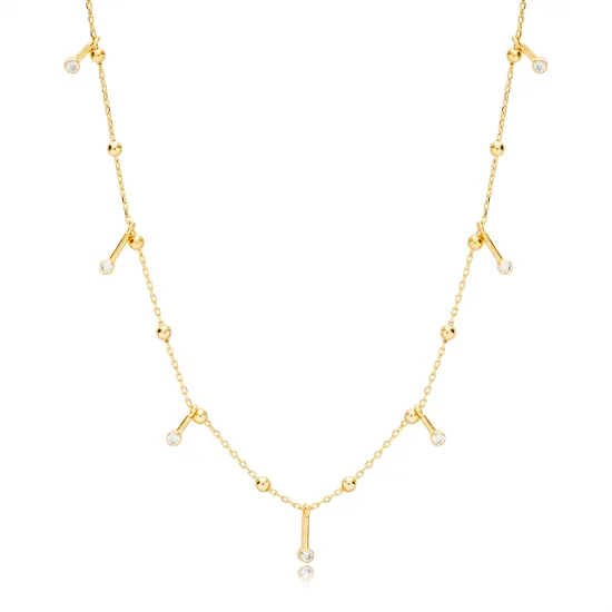 Shiny CZ Ball Chain Best Selling 925 Silver Necklace Shiny CZ Ball Chain Best Selling 925 Silver Necklace