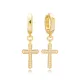 CZ Cross Dangle 925 Sterling Silver Earrings CZ Cross Dangle 925 Sterling Silver Earrings
