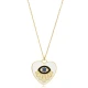 White Heart And Eye Enamel 925 Sterling Silver Pendant White Heart And Eye Enamel 925 Sterling Silver Pendant