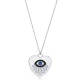 White Heart And Eye Enamel 925 Sterling Silver Pendant White Heart And Eye Enamel 925 Sterling Silver Pendant