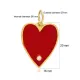 Red Enamel Heart Charm Dainty Handcrafted Turkish 925 Silver Sterling Romantic Jewelry With Hole Ø7 mm Red Enamel Heart Charm Dainty Handcrafted Turkish 925 Silver Sterling Romantic Jewelry With Hole Ø7 mm