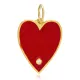 Red Enamel Heart Charm Dainty Handcrafted Turkish 925 Silver Sterling Romantic Jewelry With Hole Ø7 mm Red Enamel Heart Charm Dainty Handcrafted Turkish 925 Silver Sterling Romantic Jewelry With Hole Ø7 mm