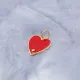 Red Enamel Heart Charm Dainty Handcrafted Turkish 925 Silver Sterling Romantic Jewelry With Hole Ø7 mm Red Enamel Heart Charm Dainty Handcrafted Turkish 925 Silver Sterling Romantic Jewelry With Hole Ø7 mm