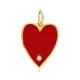 Red Enamel Heart Charm Dainty Handcrafted Turkish 925 Silver Sterling Romantic Jewelry With Hole Ø7 mm Red Enamel Heart Charm Dainty Handcrafted Turkish 925 Silver Sterling Romantic Jewelry With Hole Ø7 mm