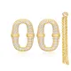 Tassel Geometric CZ 925 Sterling Silver Earrings Tassel Geometric CZ 925 Sterling Silver Earrings