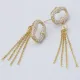 Tassel Geometric CZ 925 Sterling Silver Earrings Tassel Geometric CZ 925 Sterling Silver Earrings